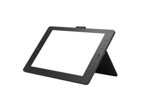 Isolated drawing tablet for design creation, creative work, and visual display in studio - Powered by Adobe