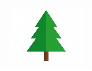 Fototapeta premium Christmas tree illustration on white background