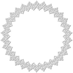 White round vintage  frame on transparent background. PNG, 300 DPI