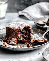 Delicious warm chocolate lava cake