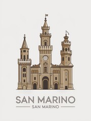 Obraz premium Vintage Travel Poster of San Marino