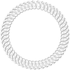 White round vintage  frame on transparent background. PNG, 300 DPI