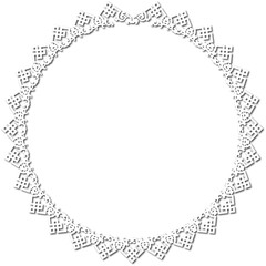 White round vintage  frame on transparent background. PNG, 300 DPI