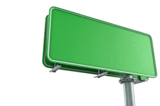 Blank green billboard