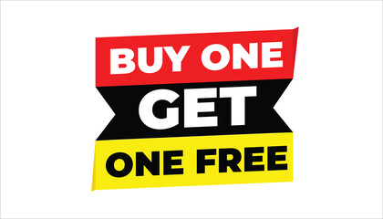 BUY ONE GET ONE FREE PROMOTIONAL SALE BANNER