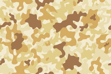 Camo pattern design. Military camouflage fashion print texture. Desert or urban brown camouflage graphic design.