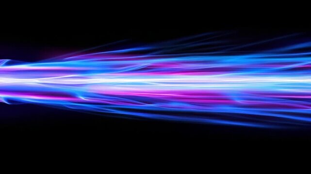 Dynamic neon light streaks in vibrant purple pink and blue colors