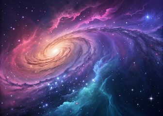Galaxy Nebula Abstract Gradient Swirl Cosmic Background