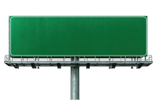 Empty green highway billboard (1)