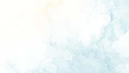 Soft watercolor sky white bright blue background.