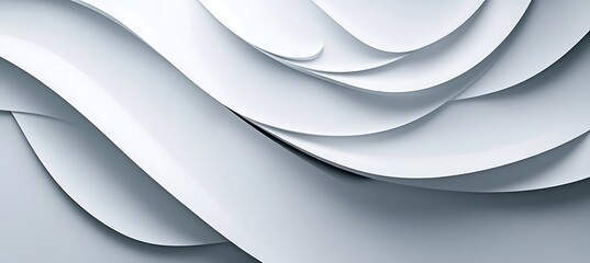 Fototapeta premium Abstract white waves design for background modern texture graphic art pattern presentation curve surface smooth lines | empty template