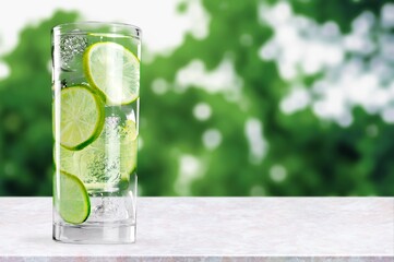 Fresh clean water on  Blurred Background