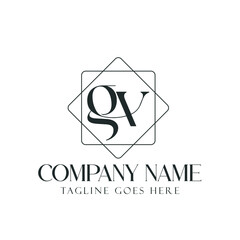 Letter GV or VG Creative Luxury Vector Logo Design for Jewelry, Boutique, and Business