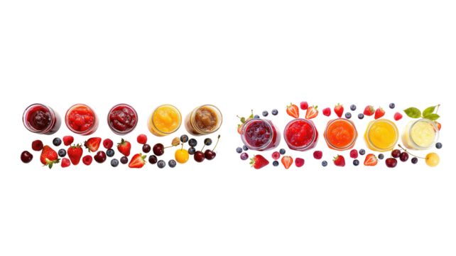 Fruit jam on transparent background png