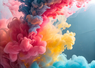 Abstract Ink in Water – Colorful Fluid Art Burst