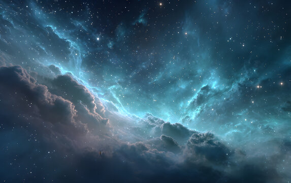 Nature space background star nebula cosmos texture sy universe cosmic backdropastronomy black blue dark ield deep fantasy gradientscene peaceful light sphercal infinity environment eosystem.