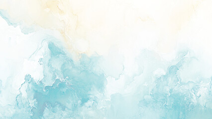 An abstract watercolor painting in classic blue.