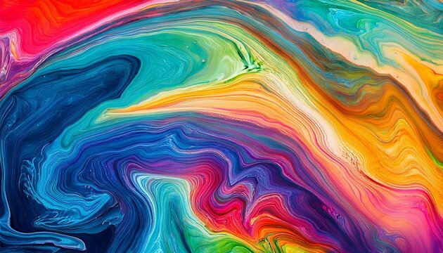 abstract marbled acrylic paint ink painted waves painting texture colorful background banner bold colors rainbow color swirls wave in procreate