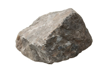 Rough gray rock isolated on white background