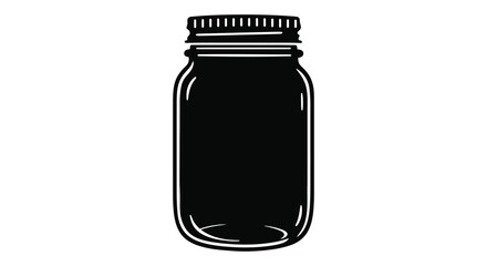 A black bottle with a screw on cap on a white background