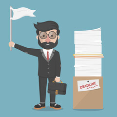 Business Man design Concept Vector Illustration Design with Flat Color Cartoon