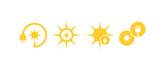 solar energy icon vector illustration. solar energy icon in flat style - stock vector.