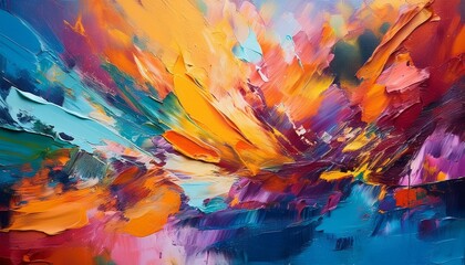 vibrant abstract expressionism art brings bold colorful energy to creative projects and modern designs