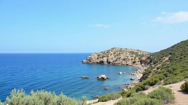 Mediterranean Coastal Seascape Sea Nature Vacation Holiday Destination