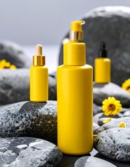 A complete collection of makeup products including lipstick, mascara, foundation, blush, eyeshadow, brushes, and cosmetics essentials in stylish and colorful designs