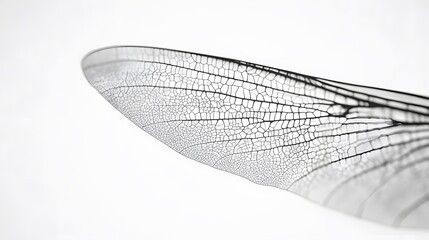 Closeup Dragonfly Wing Detail Monochrome Nature Photography