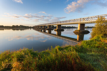 Bridge of Mauve-sur-Loire over the Loire river
