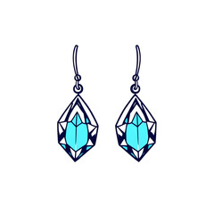 elegant earrings vector, diamond jewelry icon, gem earrings illustration, jewelry accessory icon, earring clipart, diamond studs vector, jewelry design icon, sparkling earrings icon, gemstone jewelry 