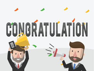 Business Man design Concept Vector Illustration Design with Flat Color Cartoon