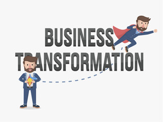 Business man concept words with vextor illustration