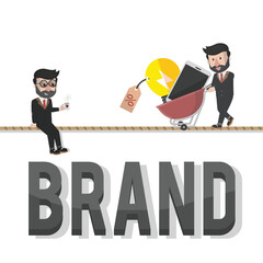 Business Concept advertisning Banner Vector Illustration