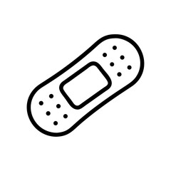 Medical bandage icon for healthcare, first aid, and injury treatment, minimal design