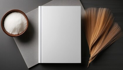 menu book cover mockup template