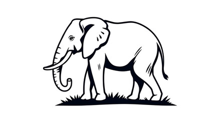 wild elephant silhouette, elephant outline, elephant graphic, elephant logo, elephant black silhouette, elephant isolated, elephant art, elephant flat design, elephant shape, elephant contour, elephan