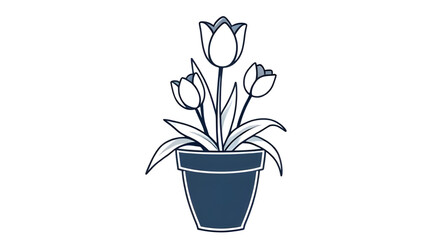 tulip vase outline, blooming tulips drawing, tulip vase doodle, tulip hand sketch, spring flowers in vase, tulip floral arrangement art, tulips vase ink drawing, tulip bouquet in vase, tulip vase deco