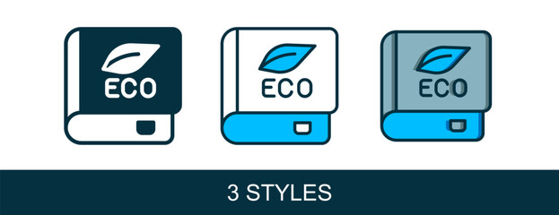 Filled outline Book about ecology icon isolated on white background. Biology book. Vector