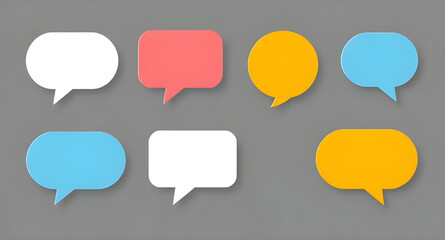 chat icon set, text balloon vector, dialogue cloud icons, expressive bubbles, cute speech bubbles, bubble art set, minimal speech bubbles, modern speech balloons, decorative speech bubbles, speech fra