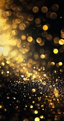 Golden Bokeh Light Background – Elegant Abstract Sparkle Texture