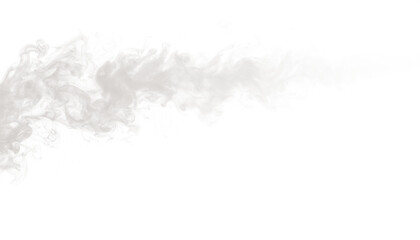 PNG of white smoke gently outlining top edge in curved trail, isolated airy vapor on transparent background, ideal for decorative design, abstract art, dreamy visuals, and digital graphics. © Akshay