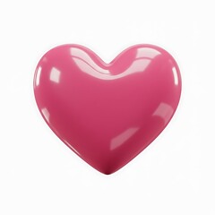 Pink Heart: Glossy 3D Render