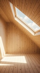 Sunlit Attic: A 3D Render