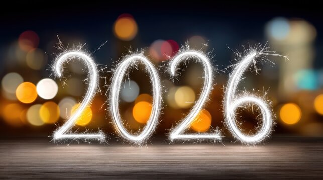 Light painting with sparklers on night sky background - Powered by Adobe