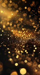 Golden Bokeh Light Background – Elegant Abstract Sparkle Texture