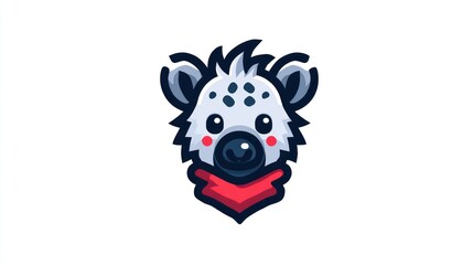 Cute hyena head design