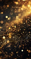 Golden Bokeh Light Background – Elegant Abstract Sparkle Texture