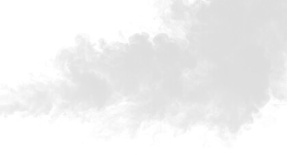 PNG of cartoon smoke blowing gently from side corner, playful airy vapor on transparent background, ideal for whimsical designs, comic graphics, decorative overlays, and digital art.